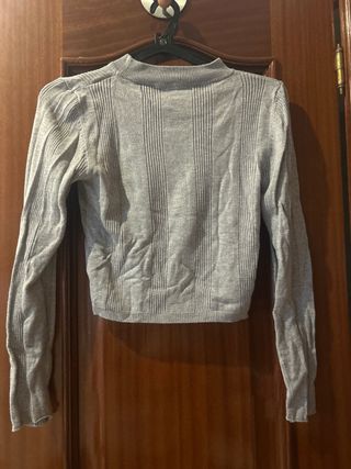 Jersey gris manga larga Stradivarius