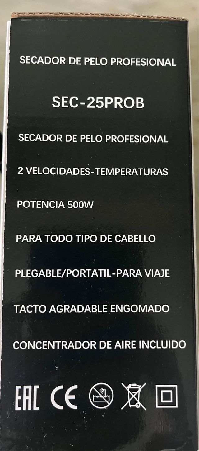 Secador de pelo EURO LIFE profesional plegable