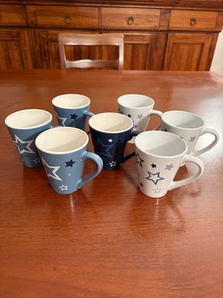 Set 7 Tazze ceramica
