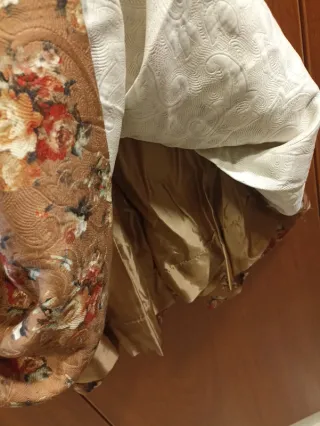 Falda midi floral Tot-Hom marrón vintage T36