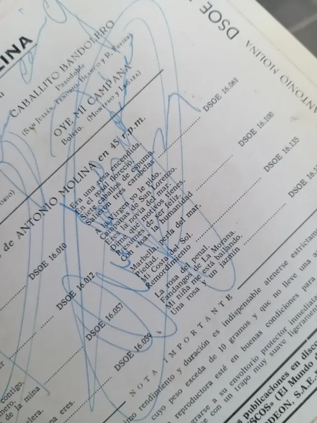 Vinilo Antonio Molina Flamenco Firmado