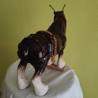 Figura di cavallo in ceramica vintage Shire