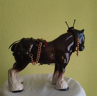 Figura di cavallo in ceramica vintage Shire