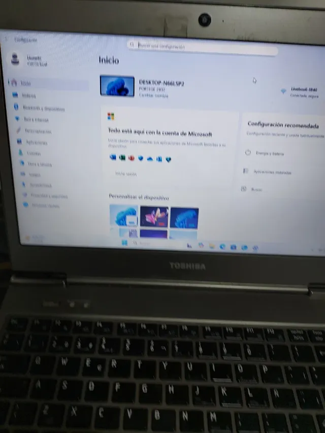 Portátil Toshiba Portege Z830-10F.  i5.Windows 11p
