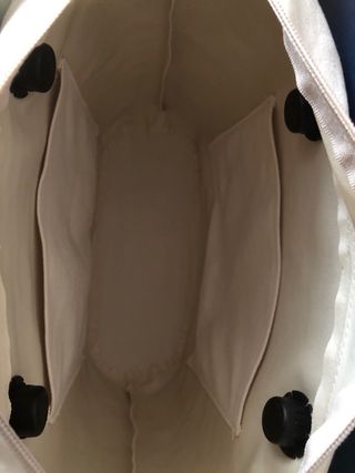 Borsa O bag Large Blu con interno bianco