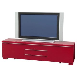 Mueble TV Besta Burs Ikea Rojo