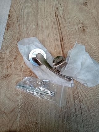 Manetas para puertas - 50 mm, Aluminio, Níquel satinado - Emuca
