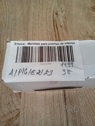 Manetas para puertas - 50 mm, Aluminio, Níquel satinado - Emuca