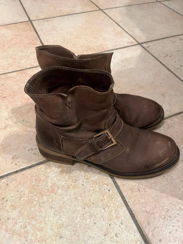 Scarponcini marroni donna Tg. 40