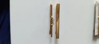 2 Pasadores Corbata Chapados Oro