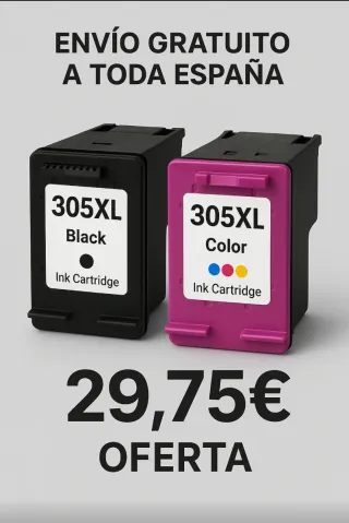 Cartuchos HP 305XL Negro y Color