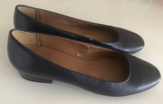 Mimao Zapatos Piel Tacón Bajo Azul MIMAO