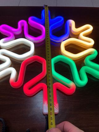 Luce LED Fiocco di Neve 40x40 Multicolore