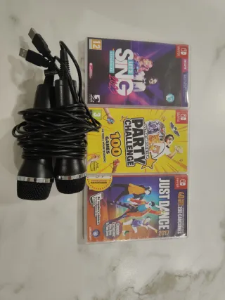 Pack Juegos Karaoke Switch + Micrófonos