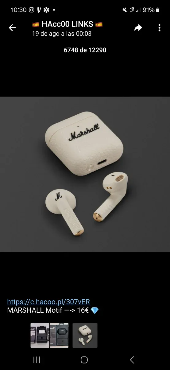 Auriculares Marshall Negros o blancos