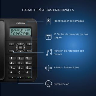 ✨ - Motorola Voice - Telefono con filo CT202, 10