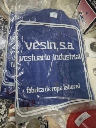 Bata azul de trabajo