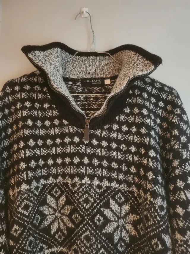 Jersey vintage hombre cremallera cuello