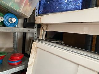 Puerta balcón 218x97 con persiana