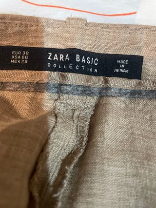 Traje de lino Zara beige mujer Talla S