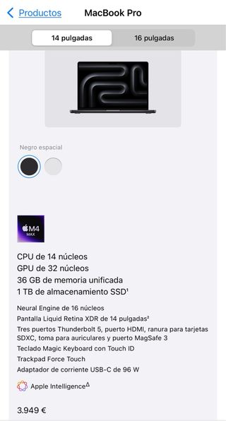 MacBook Pro 14 M4 MAX