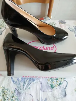 Scarpe con tacco Graceland nere in vernice