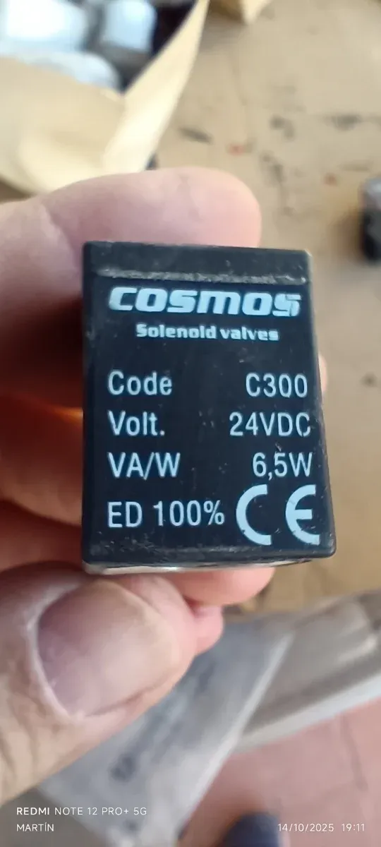 Bobina Solenoide COSMOS C300 24VDC 6,5W