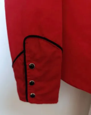 Camisa leopardo roja estilo vaquero country rock 