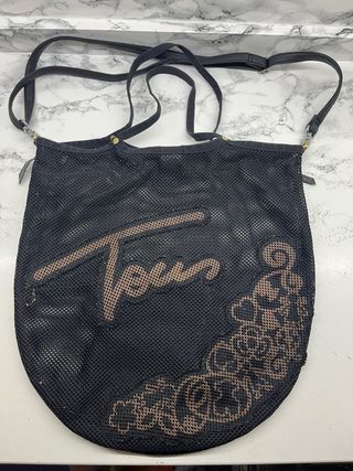 Bolso Malla TOUS Negro y Marrón sin Usar