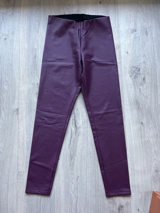 Leggings térmicos morados para chica