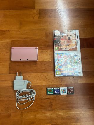 Nintendo 3DS Rosa + 6 Juegos