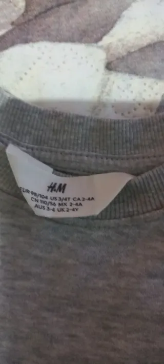 Felpa bambino grigia 2/4anni