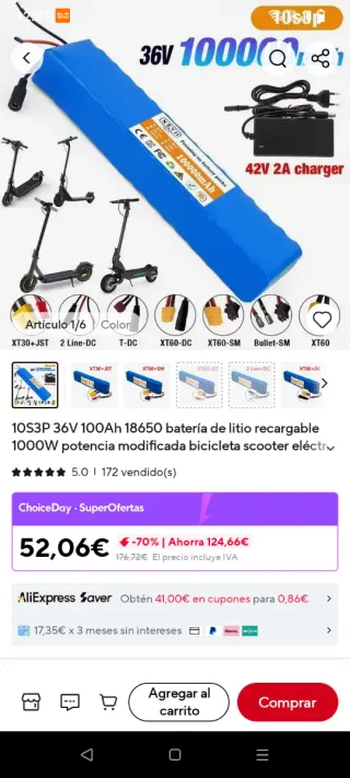 Patinete Eléctrico 1000W Moma