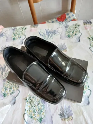 Scarpe donna nere lucide