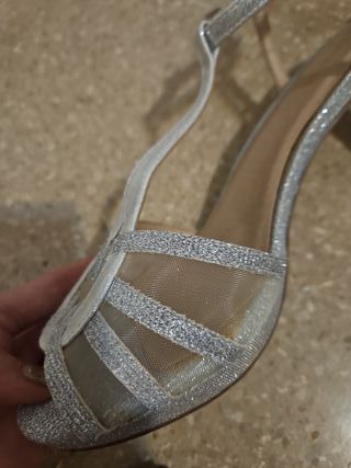Zapatos de fiesta plateados