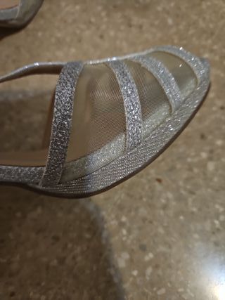 Zapatos de fiesta plateados