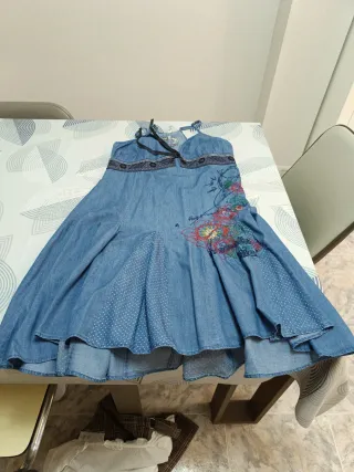 Vestido Verano Desigual Azul Talla M