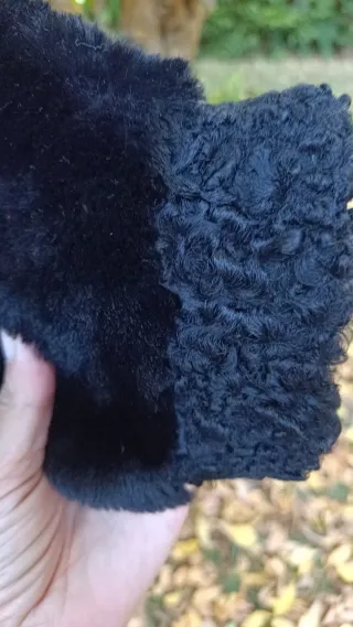 Abrigo Mutón y Astracán Negro Talla 42
