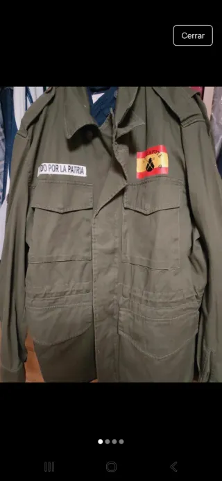 Sahariana El Capote Verde Militar Talla XXL