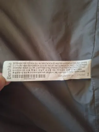 Abrigo gris Bershka