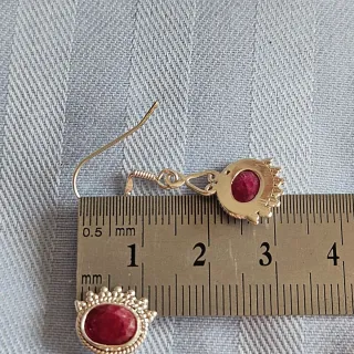 Pendientes Plata 925 con Rubí