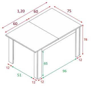Mesa de comedor madera y blanco