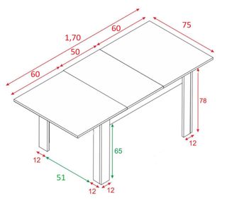 Mesa de comedor madera y blanco