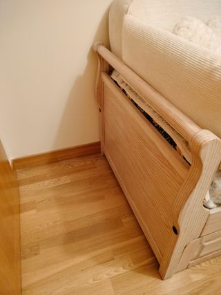 Letto matrimoniale in legno di pino massiccio da 1,90