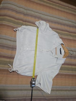 Camisa Zara Blanca Corta Talla M