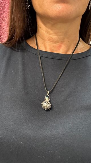 Llamador de ángeles plata y turquesa