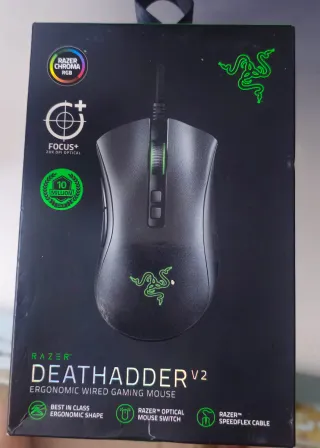 Razer DeathAdder V2 Ratón Gaming Negro/Verde