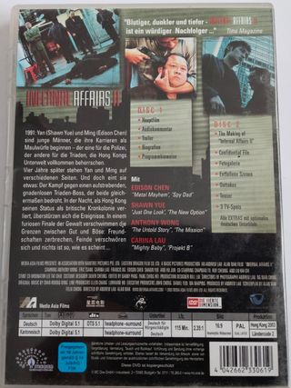 DVD INVISIBLE TARGET e INFERNAL AFFAIRS II