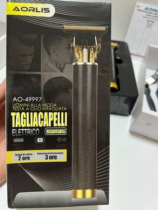 Tagliacapelli Aorlis Ricaricabile Nero Oro