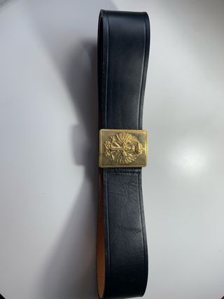 Cinturón Cuero Ejército Tierra Hebilla Dorada